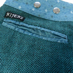 Wickelrock Minirock Nijens NJ-Trufflin Tweed Short 27 Marineblau - NIJENS