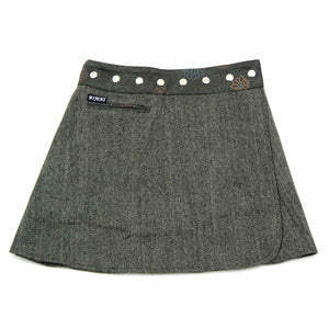 Nijens Minirock NJ-Trufflin Tweed Short-01 Wickelrock - NIJENS