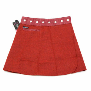 Mini Wickelrock Nijens Trufflin Tweed Short Rot