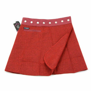Mini Wickelrock Nijens Trufflin Tweed Short Rot 08 - NIJENS