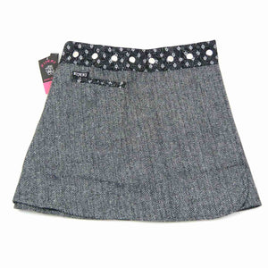 Nijens Minirock NJ-Trufflin Tweed Short-09 grau Wickelrock - NIJENS