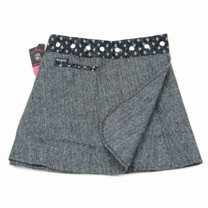 Nijens Minirock NJ-Trufflin Tweed Short-09 grau Wickelrock - NIJENS