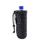Nijens Tasche Flaschenhalter (Stoff Charcoal Pfoten Motive) für Wasserflaschen