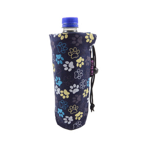 Nijens Tasche Flaschenhalter (Stoff Pfoten Motive) für Wasserflaschen 500 ml - Water Pouch 39 41