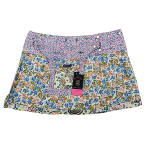 Nijens Wickelrock Minirock Sommer Rock Stoff Blumenmuster Baumwolle