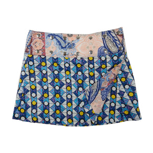 Wickelrock Minirock Damen Wenderock in Blau Nijens Shop