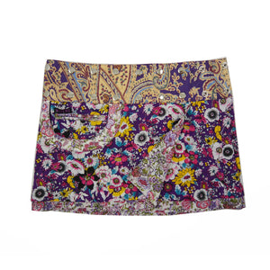 Minirock Nijens Bagelon Short Skirt Kurzer Rock mit Blumenmotive 