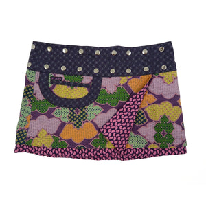 Minirock Nijens Wickelrock Kurzer Wenderock Lila