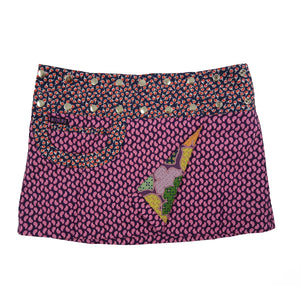 Minirock Nijens Wickelrock Kurzer Wenderock Lila 2