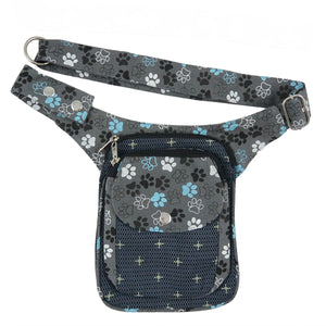 Nijens Futterbeutel für Hunde Leckerlitasche mit Pfoten-Muster NJ-Freiburg HS 761