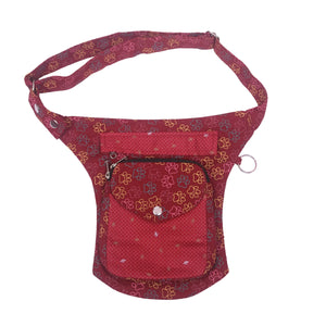 Stoff Bauchtasche Rot für Hundehalter Nijens