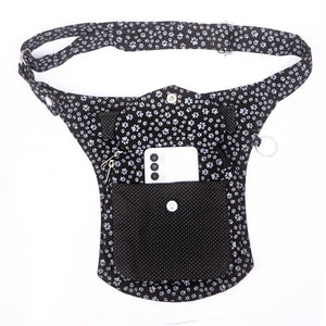 Gassi-Tasche S-XXXL Nijens für Hundebesitzer Barcelona Paw-Print Black