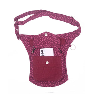 Gassi-Tasche Damen Bauchtasche für Hundehalter Nijens Leckerlitasche Fuchsia