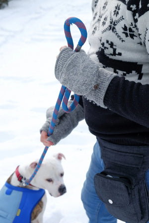 Handschuhe Nijens Fausthandschuhe aus Wolle in Grau für gassi gehen mit dem Hund