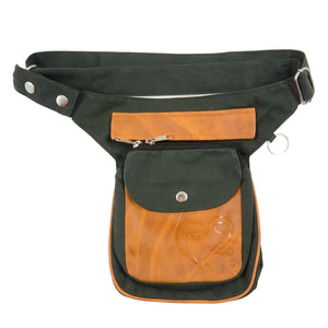 Hunde Gassi-Tasche mit Schlaufen für Beingurt aus Canvas Nijens