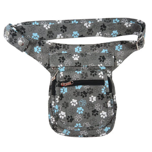 Bauchtasche Canvas mit Pfoten Motiven Tasche S-XXXL Nijens