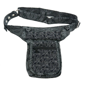 Nijens Bauchtasche Stoff Canvas in Schwarz Unisex