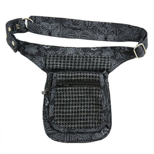 Nijens Bauchtasche Canvas in Charcoal-Black