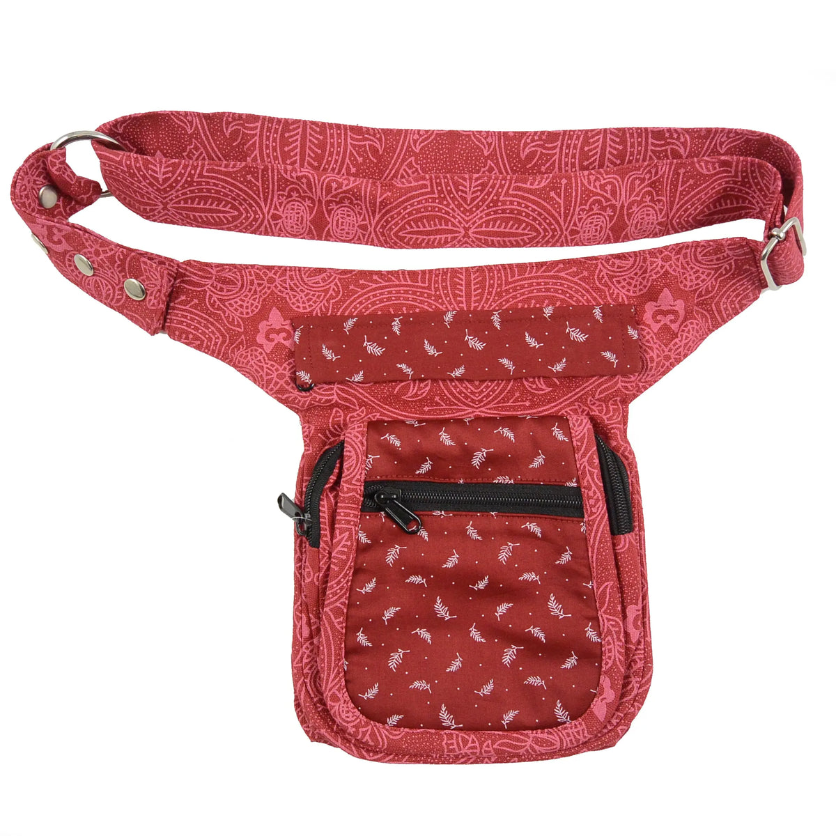 Fanny pack Nijens women's hip bag red with floral pattern Paris