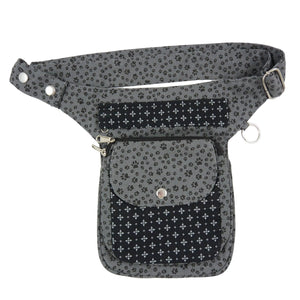 Nijens Gassi-Tasche für Hundebesitzer Hannover Tasche Pfotenmuster Grau HS 755