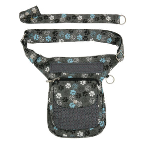 Nijens Gassi-Tasche XXXL für Hunde - Perfekt für Trockenfutter (Türkis-Grau)