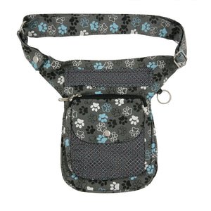 Nijens Gassi-Tasche S-XXXL für Hunde - Perfekt für Trockenfutter (Türkis-Grau)