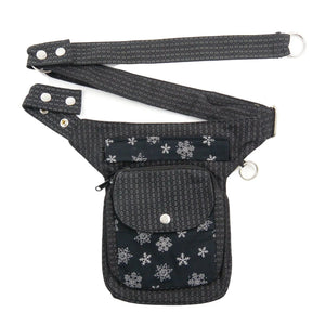 Nijens Gassi-Tasche S-XXXL Canvas mit Schneeflocken für Hundetraining