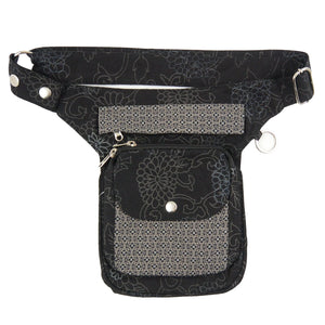 Nijens Gassi-Tasche S-XXXL für Hundebesitzer Hannover Black Flowers