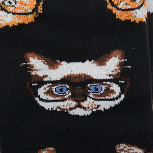 Lustigen Socken Katzenmotiv in Schwarz Nijens 