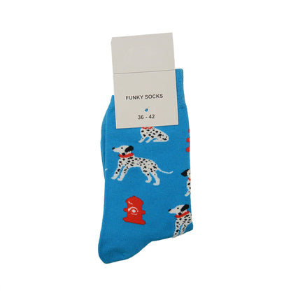 Lustigen Socken Hundedesign Dogs Blue Nijens