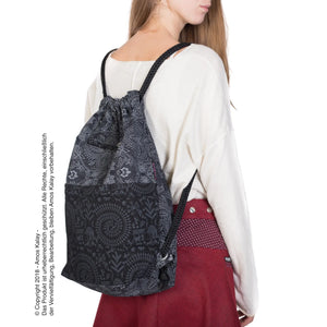 Nijens Ganga Rucksack Canvas Schwarz