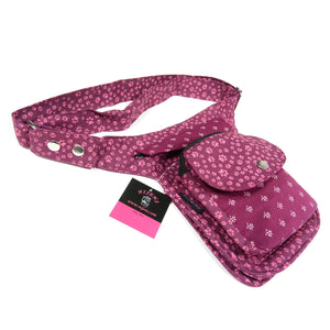 Nijens Waist Pack Gürteltasche Hund XXL Leckerli-Beutel Magenta Paw