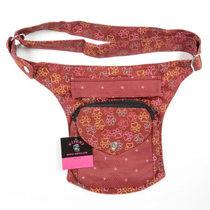 Hundesport Gassitasche Nijens Pfotenabdruck Rot-Orange