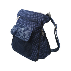 Umhängetasche Nijens Frauen Tasche Stoff in Blau