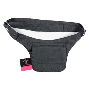 Nijens Stoff Gürteltasche Handy Tasche Jeans Grau