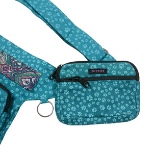 Nijens Kleine Beuteltasche mit Hundepfoten-Motiv Cyan Paw Print