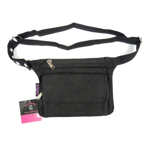 Nijens Bauchtasche Pouch Canvas in Schwarz Unisex