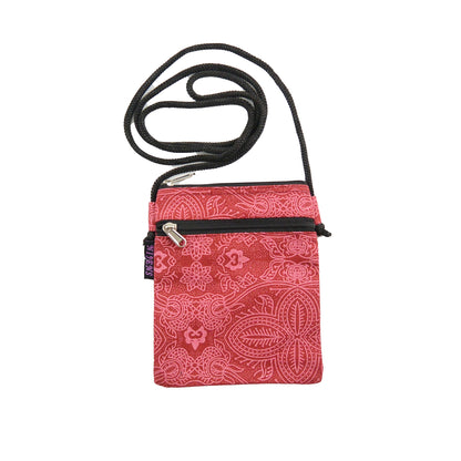 Nijens Handy-Tasche Kleine Tasche aus Canvas in Rot Om-Print