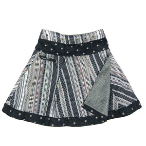 Nijens Skirt Winterrock aus Baumwolle Grau