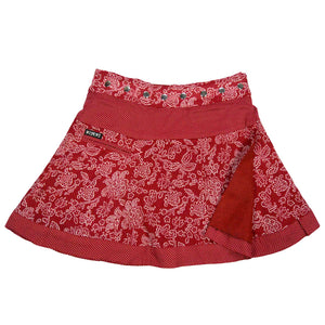 Nijens Minirock NJ-Soufflé Tweed Short-38 Wickelrock Rot 2