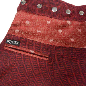 Wenderock Minirock Nijens NJSoufflé Tweed Short Weinrot-52 - NIJENS