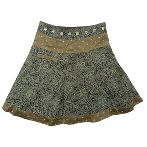 Winterrock Rock Stoff in Braun-Grün Nijens Shop