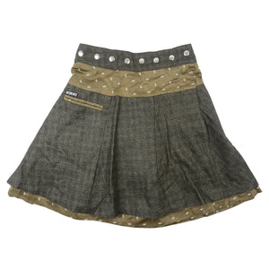 Winterrock Wolle Rock in Braun-Grün Nijens Shop