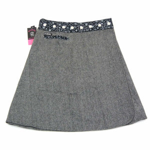 Damen Rock Nijens Trufflin Tweed Long-04 Wickelrock - NIJENS