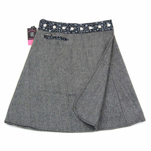 Damen Rock Nijens Trufflin Tweed Long-04 Wickelrock - NIJENS