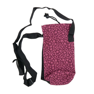Nijens Flaschen Tasche (Stoff Pfoten Motive Magenta)